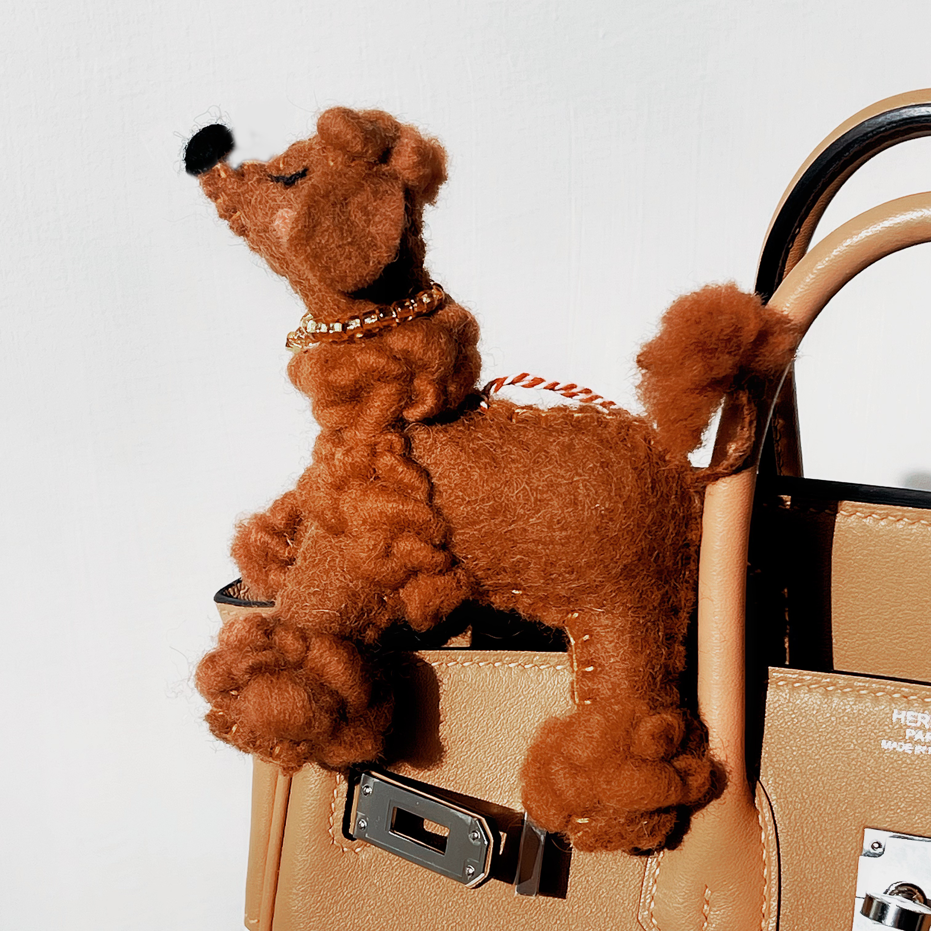 Biscuit - Poodle Bag Charm – WOOLFOO STUDIO