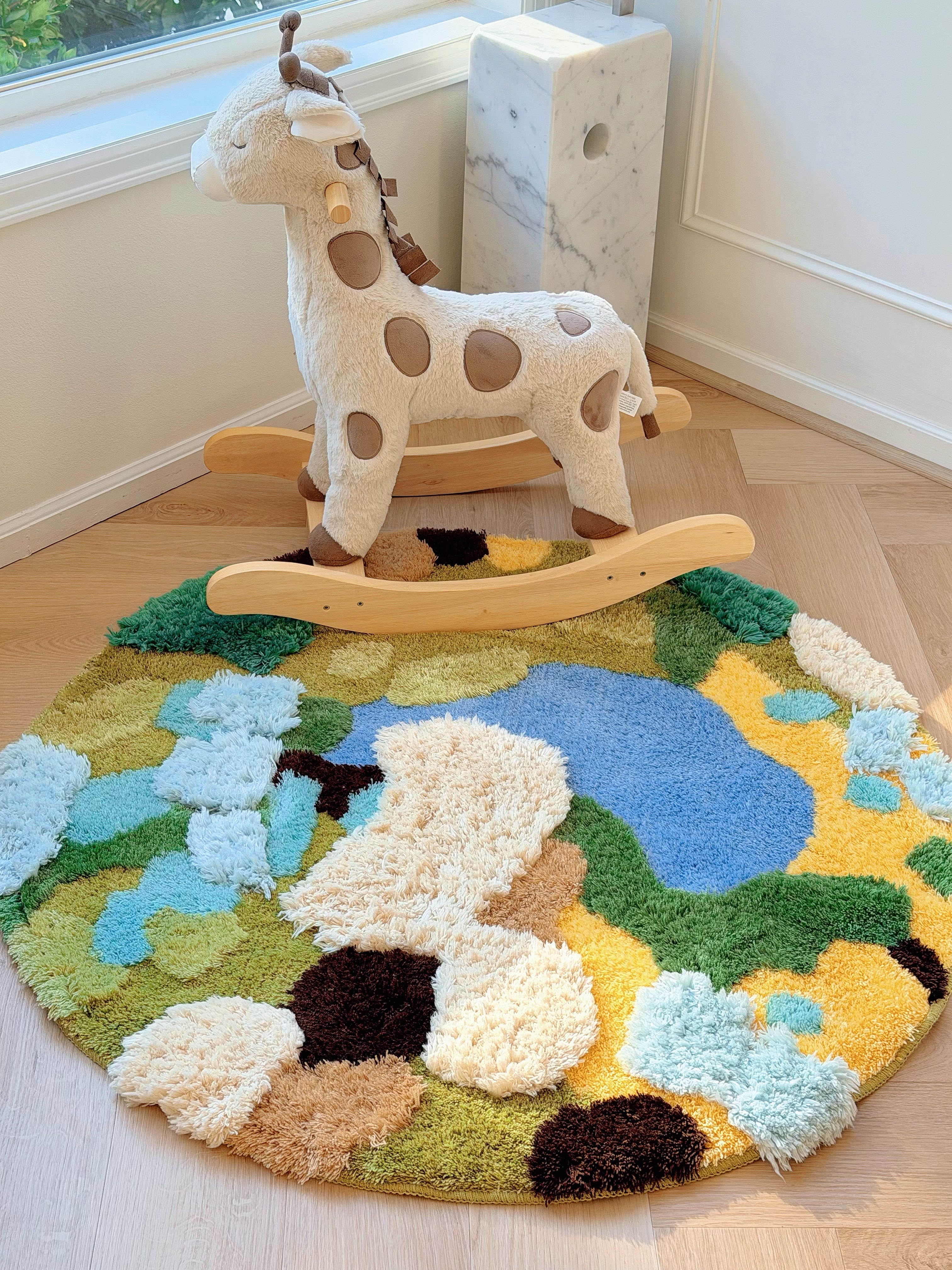 Landscape Textured Rug – Round Version