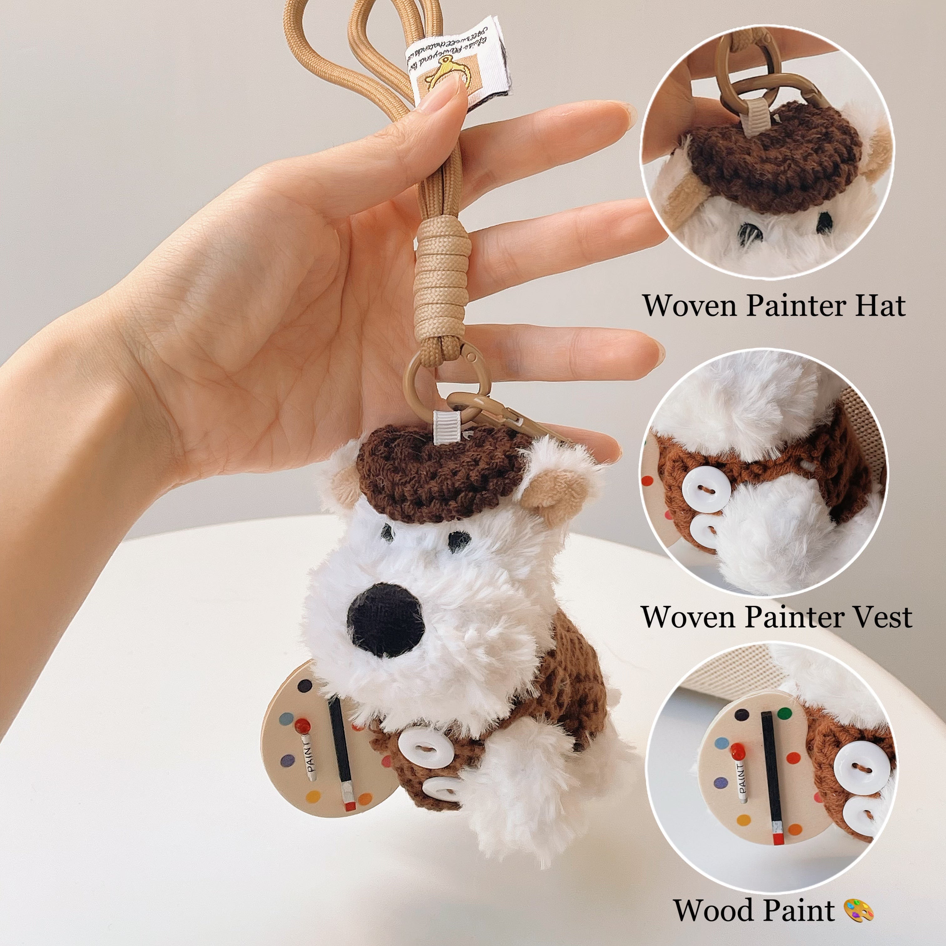 Painter Pup - Westie Bag Charm – WOOLFOO STUDIO