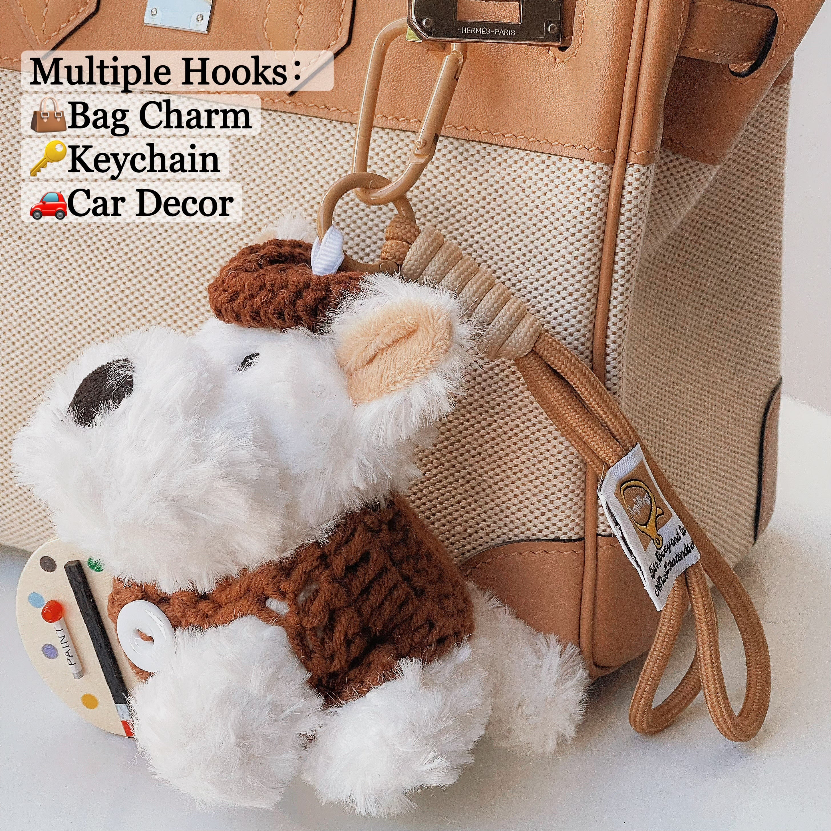 Painter Pup - Westie Bag Charm – WOOLFOO STUDIO