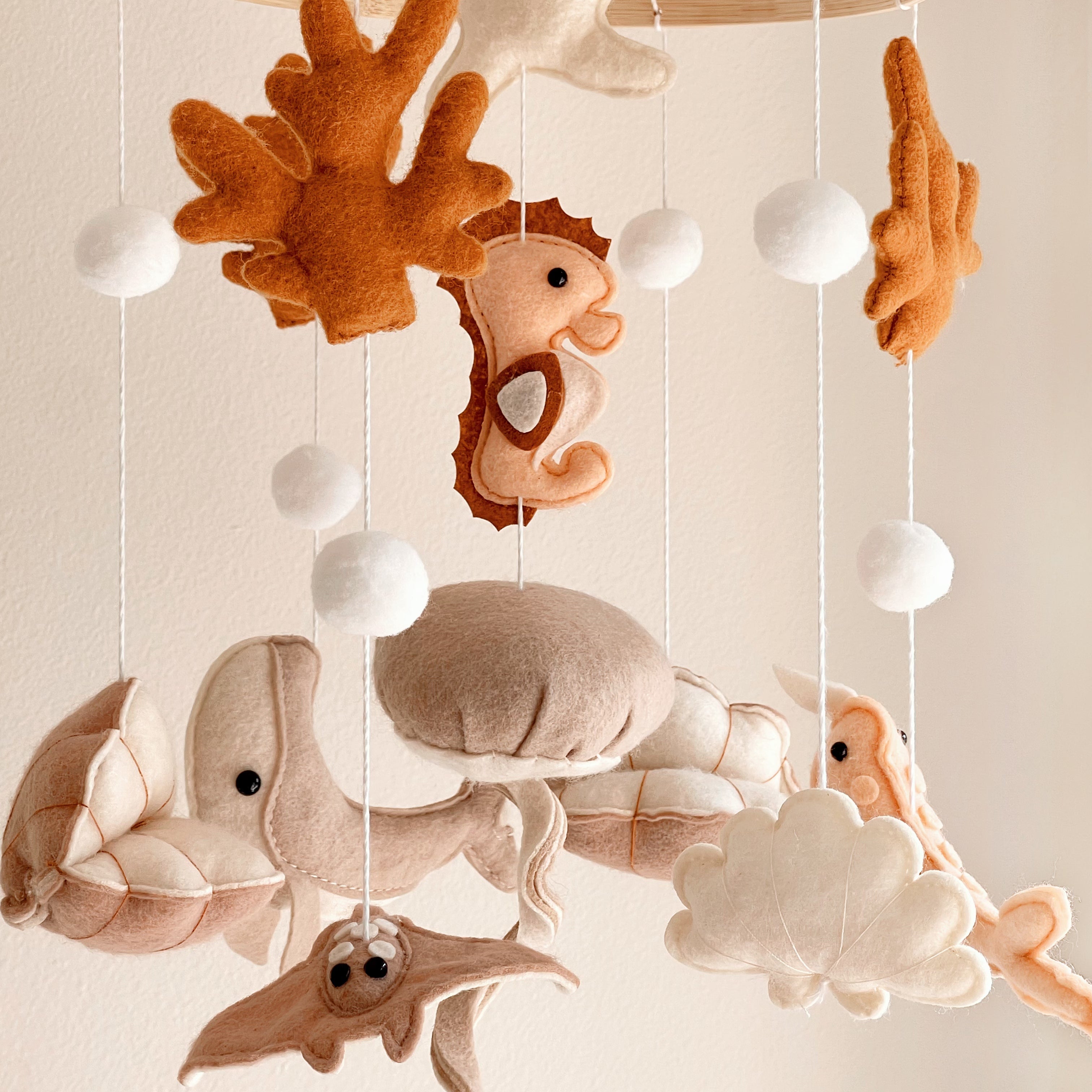 Ocean-Themed Handmade Felt Baby Mobile