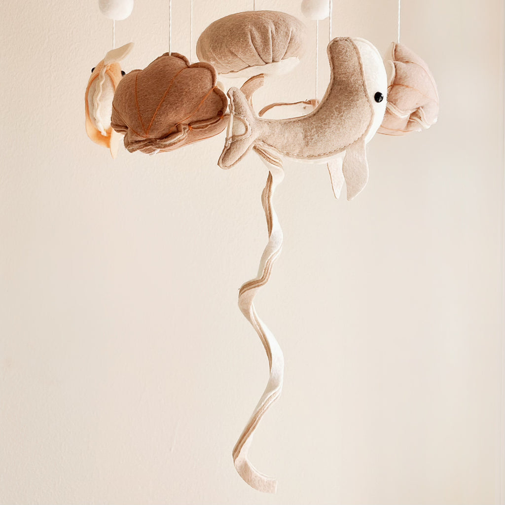Ocean-Themed Handmade Felt Baby Mobile