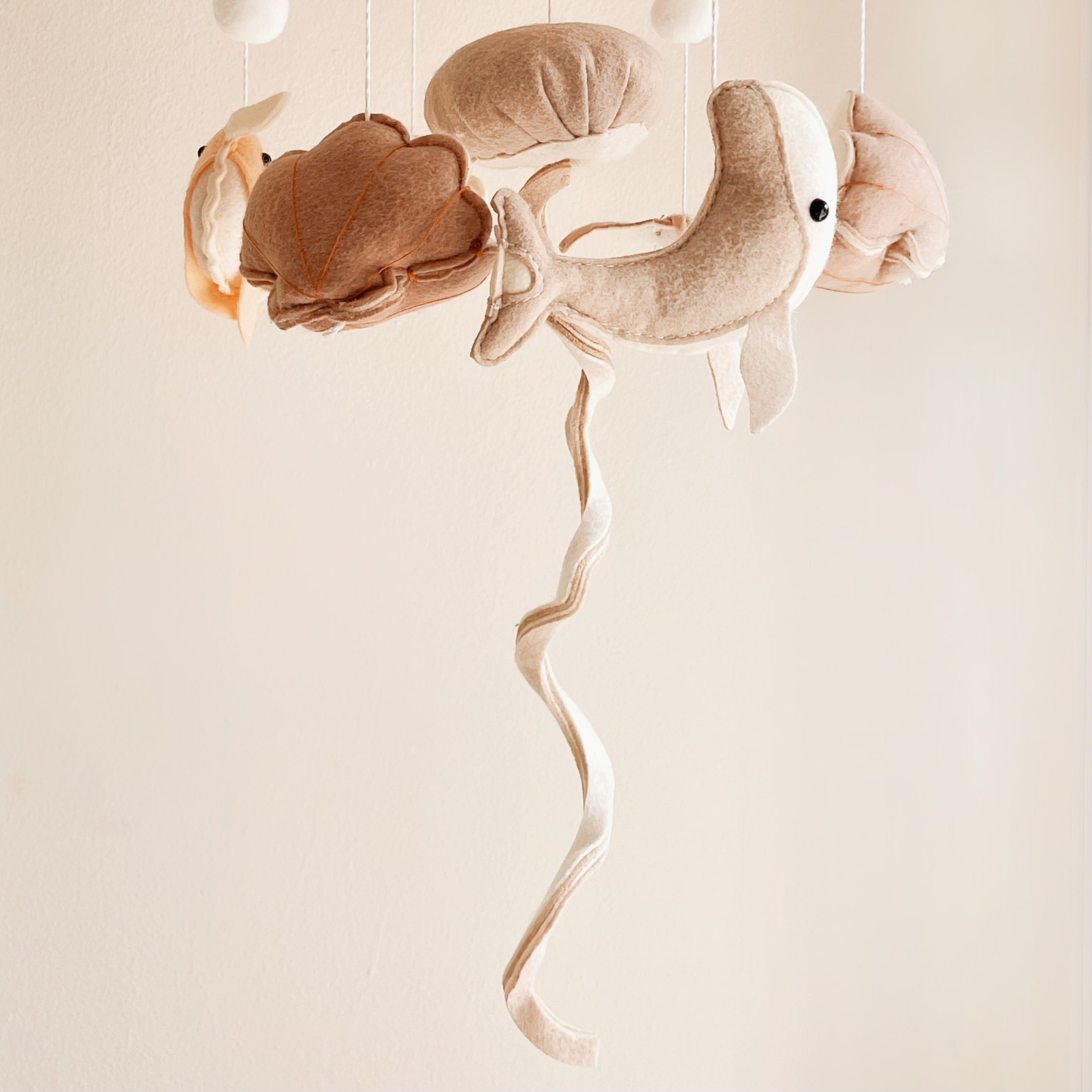 Ocean-Themed Handmade Felt Baby Mobile
