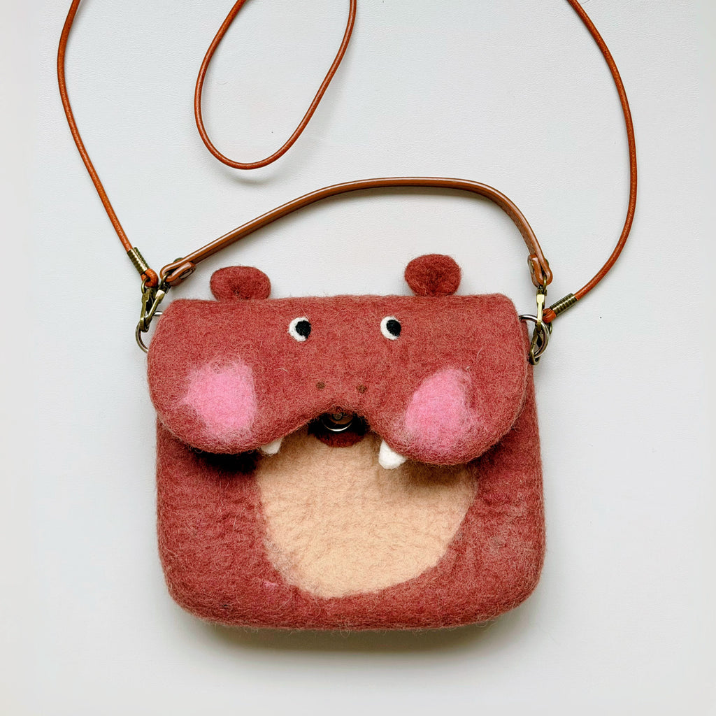 Pink Hippo Crossbody