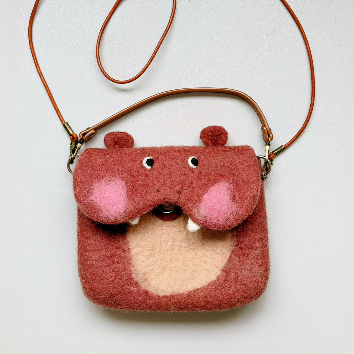 Pink Hippo Crossbody