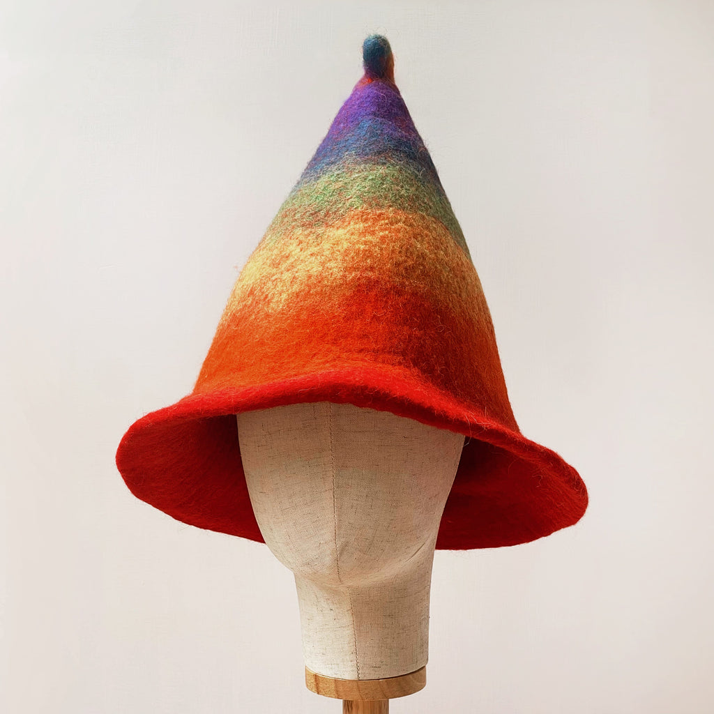 Rainbow Wool Felt Hat