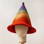 Rainbow Wool Felt Hat