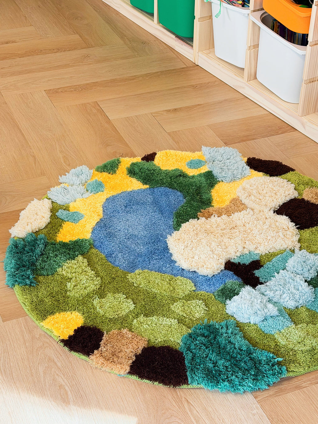 Landscape Textured Rug – Round Version