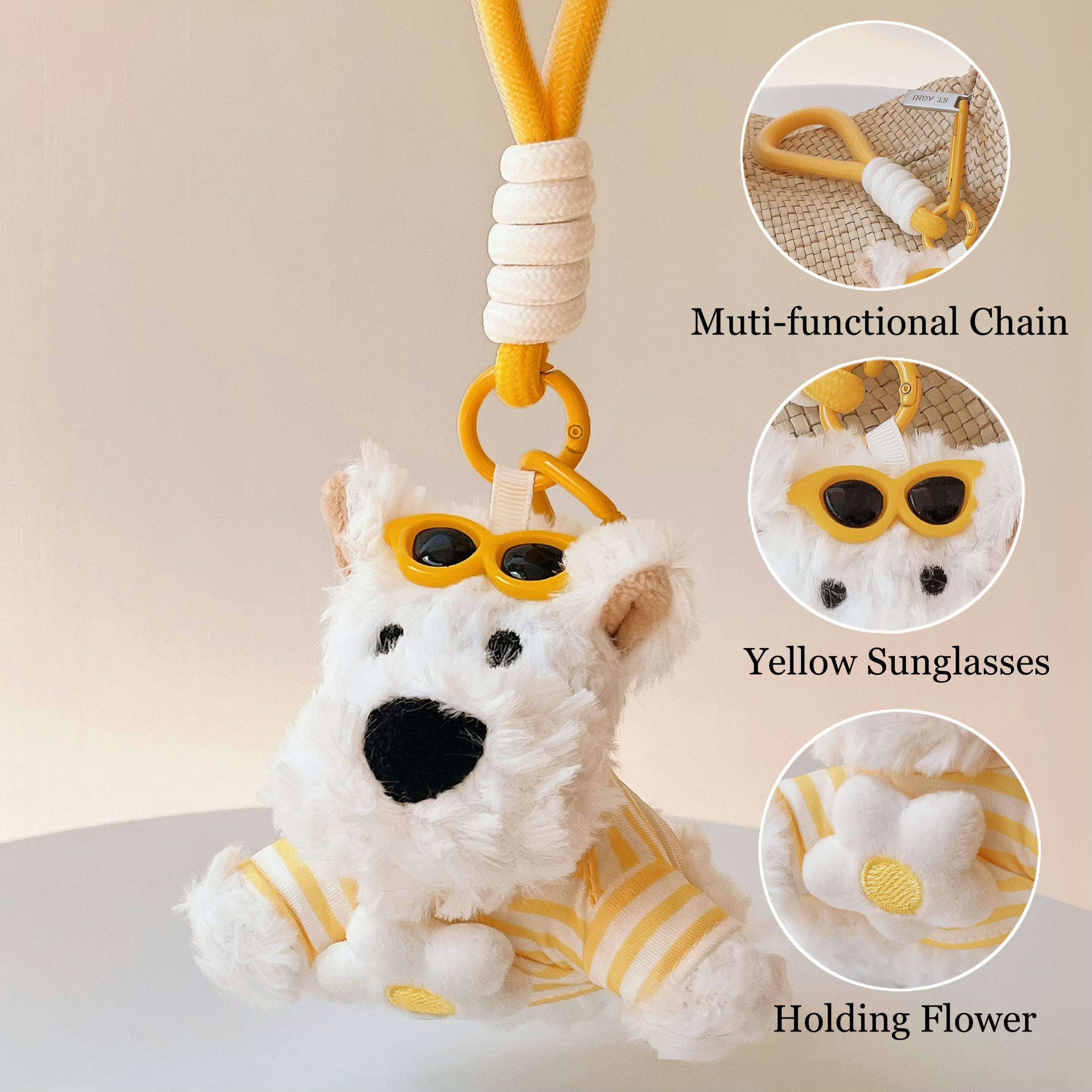Sunflower - Westie Bag Charm