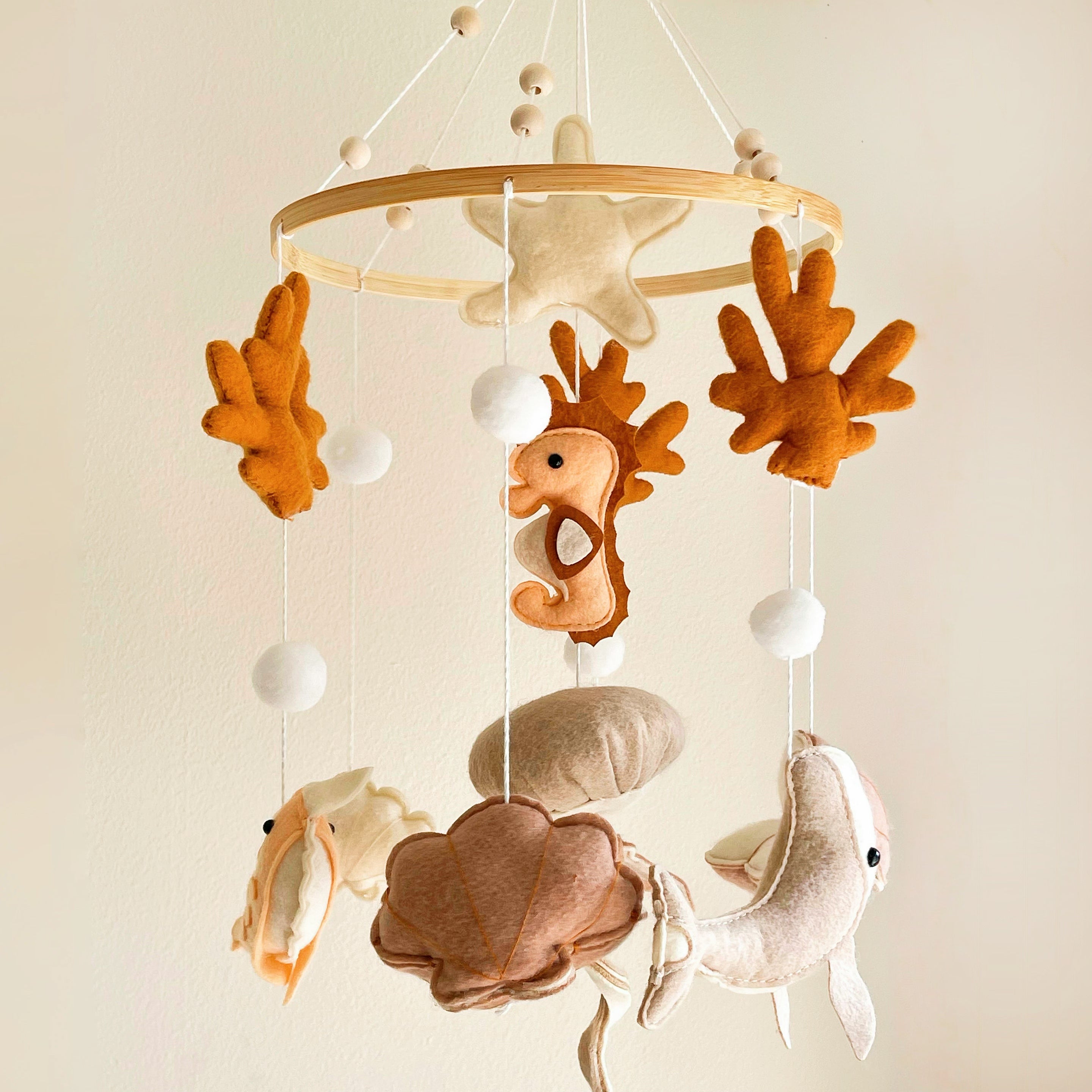 Ocean-Themed Handmade Felt Baby Mobile