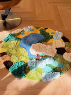 Landscape Textured Rug – Round Version