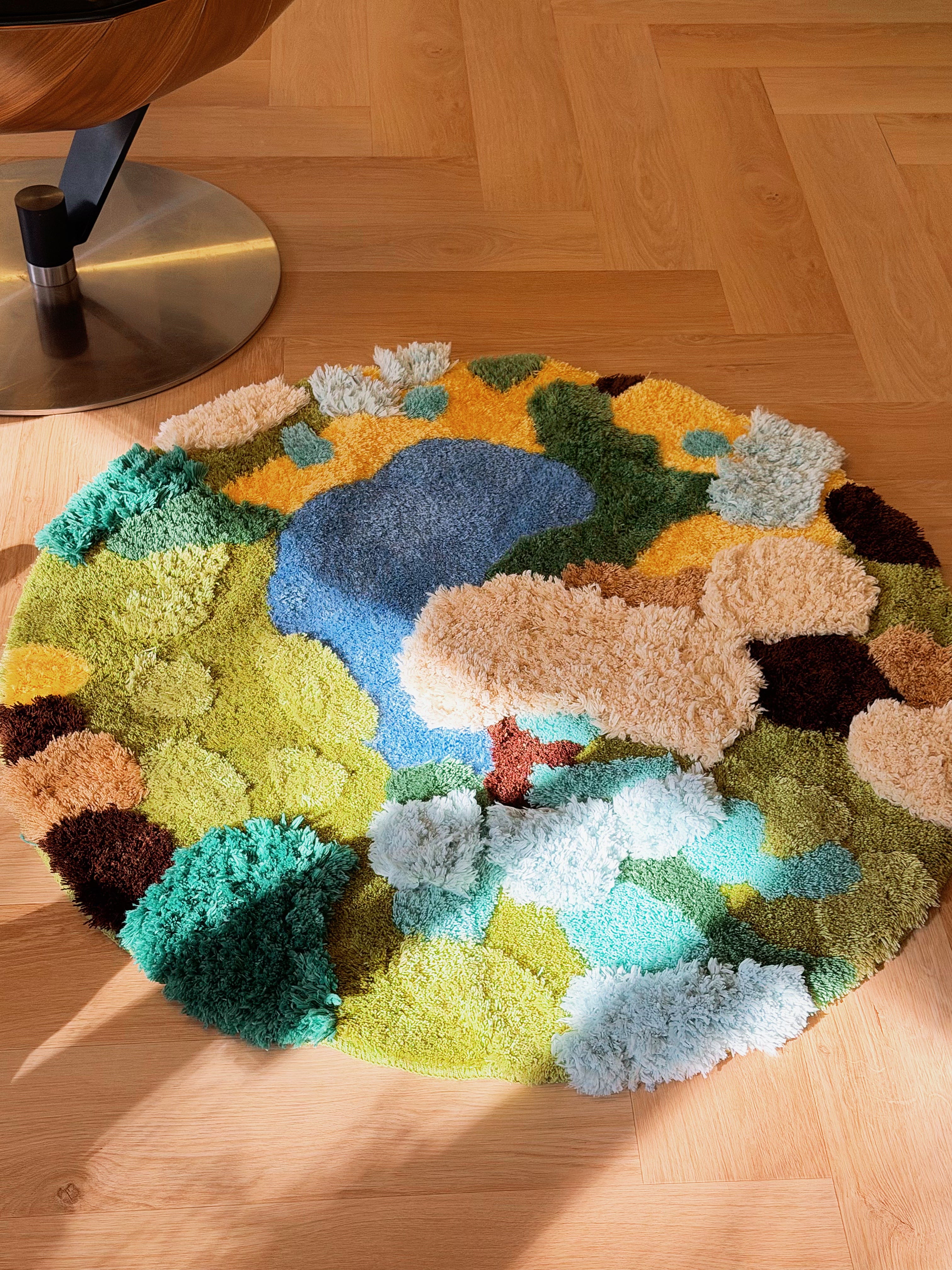 Landscape Textured Rug – Round Version