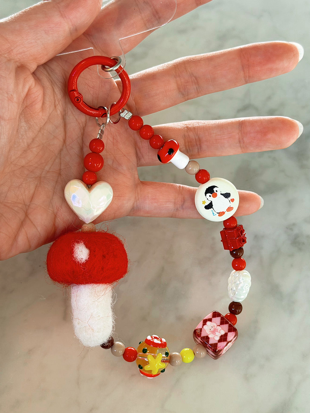 Mushroom Phone Charm