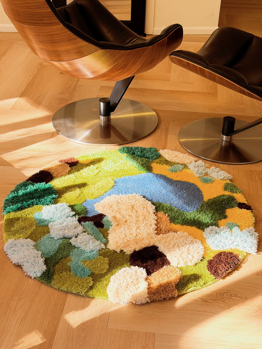 Landscape Textured Rug – Round Version