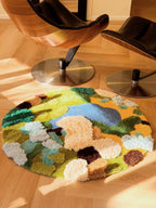 Landscape Textured Rug – Round Version