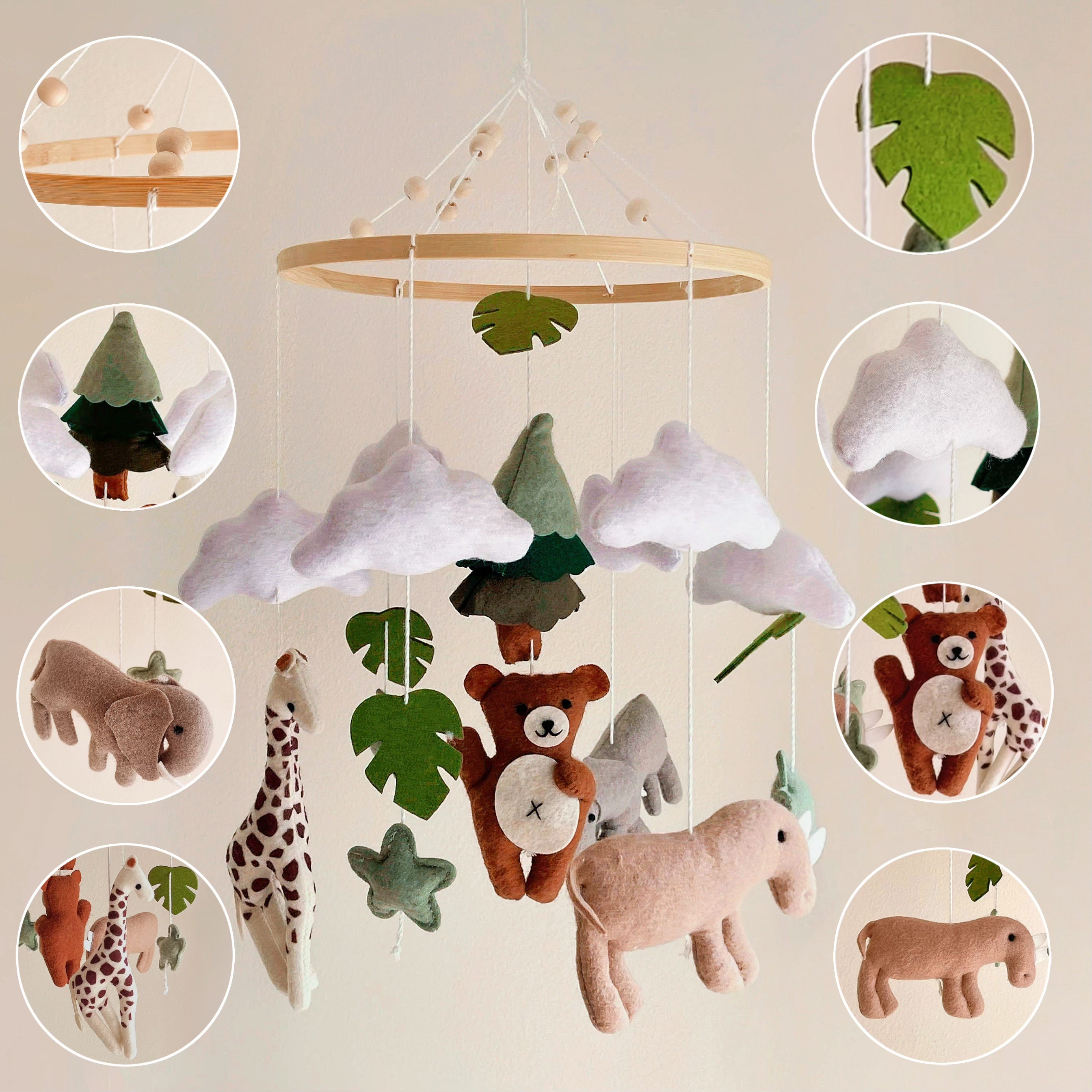 Forest Friends Felt Baby Mobile