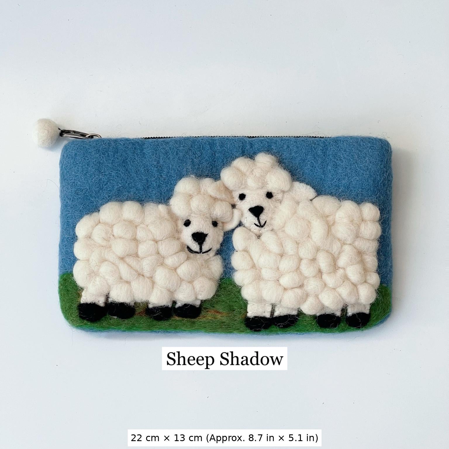 Sheep Meadow - wool felt pouch