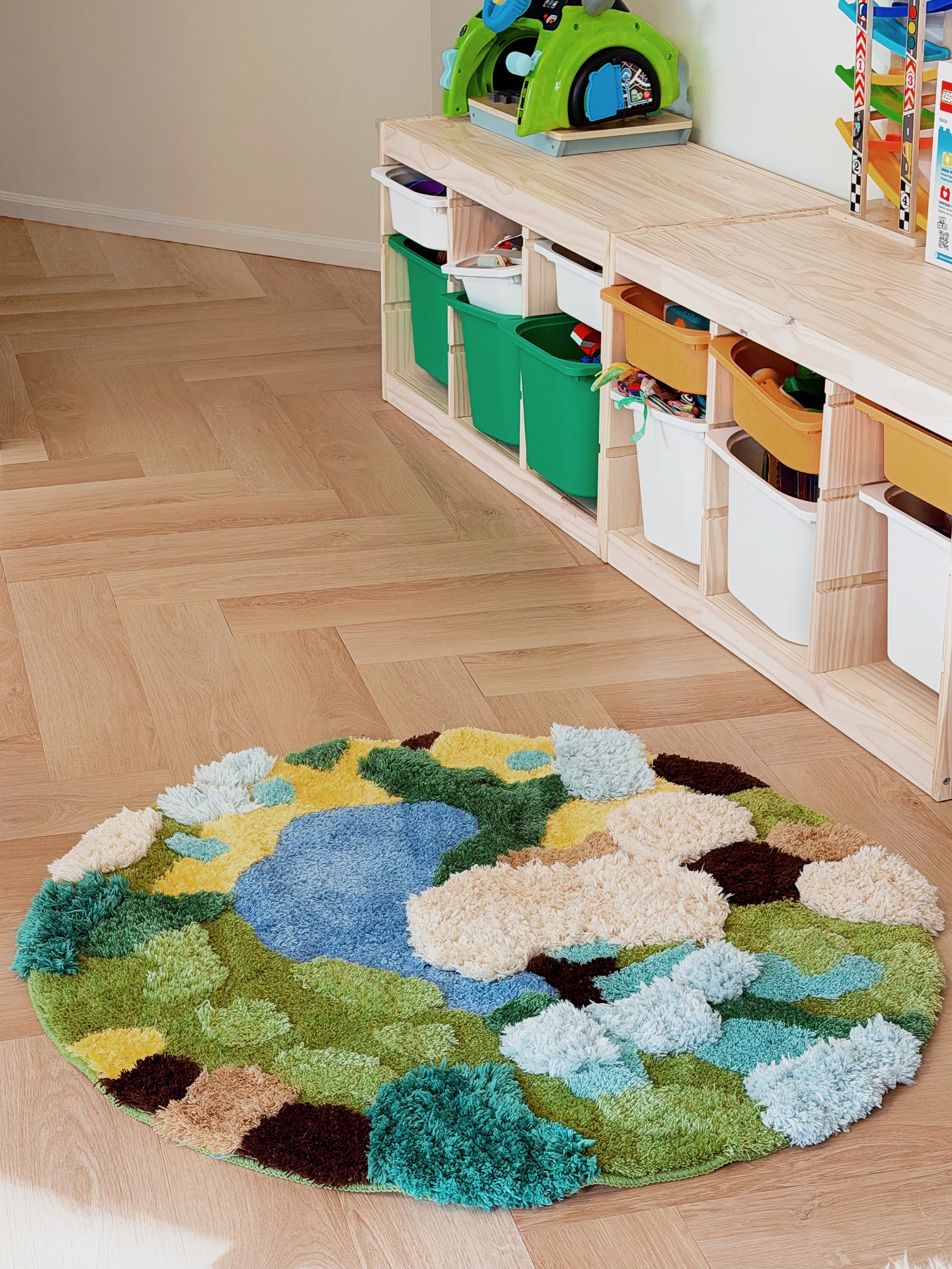 Landscape Textured Rug – Round Version