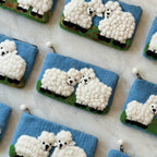 Sheep Meadow - wool felt pouch