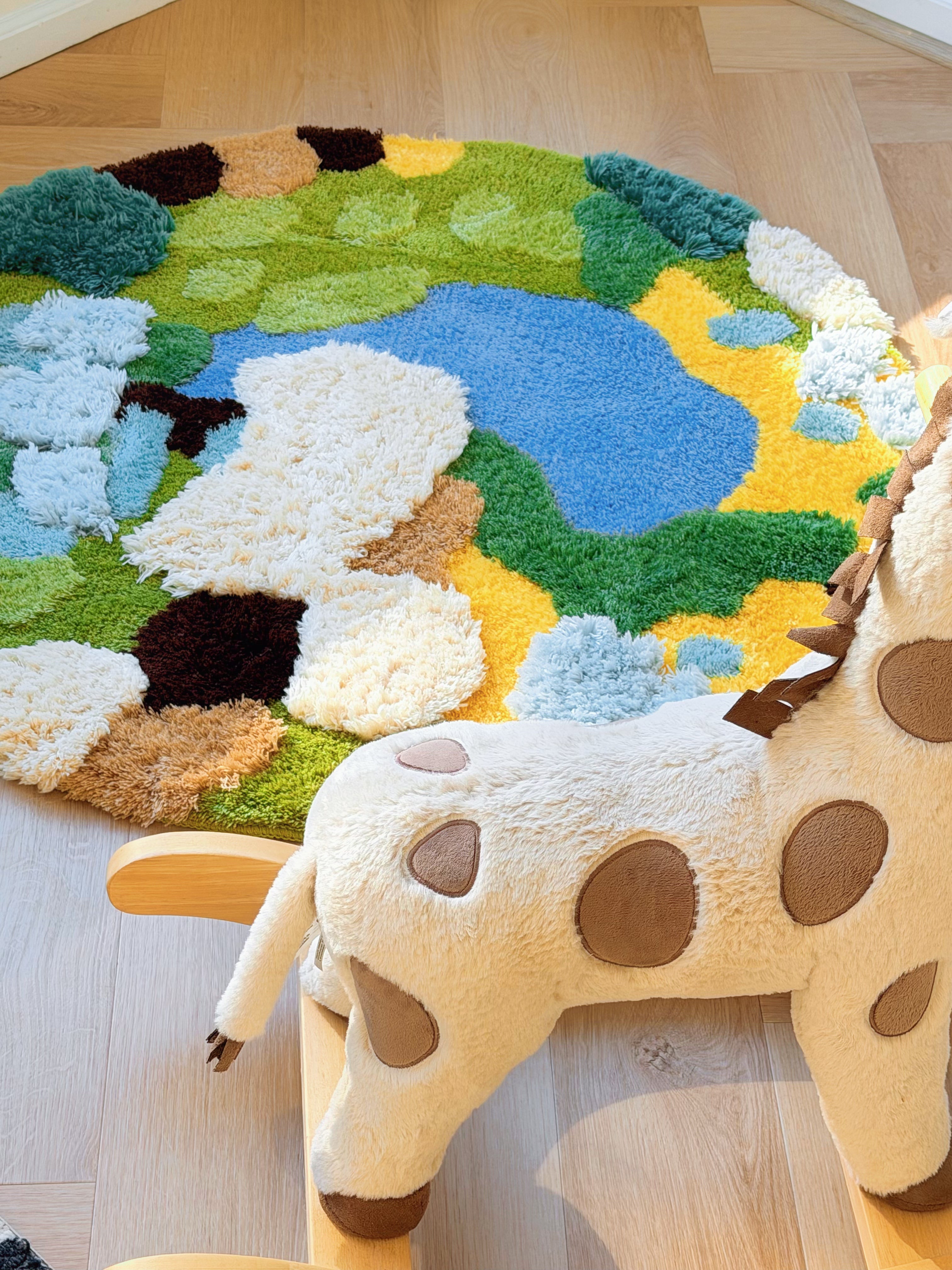 Landscape Textured Rug – Round Version