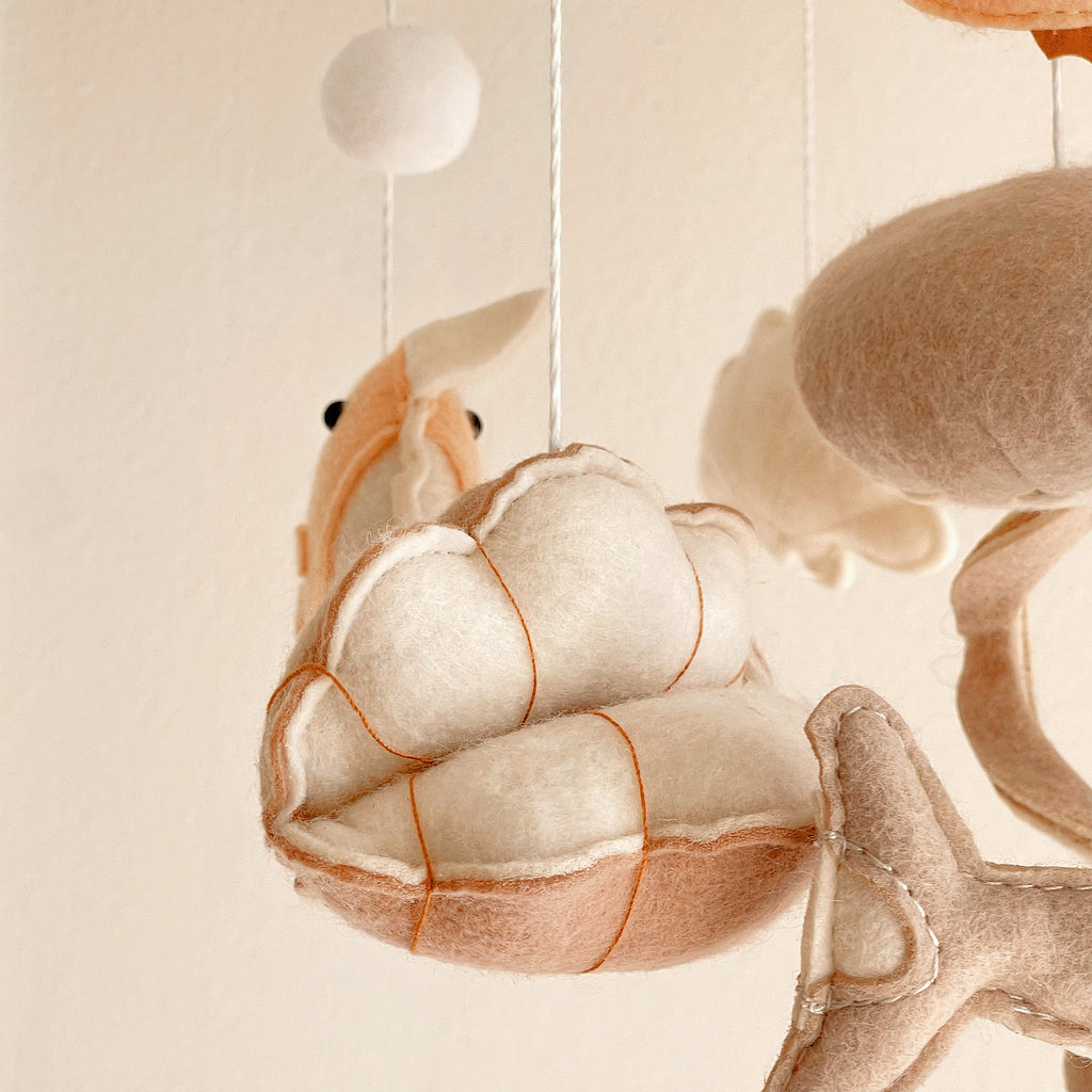 Ocean-Themed Handmade Felt Baby Mobile