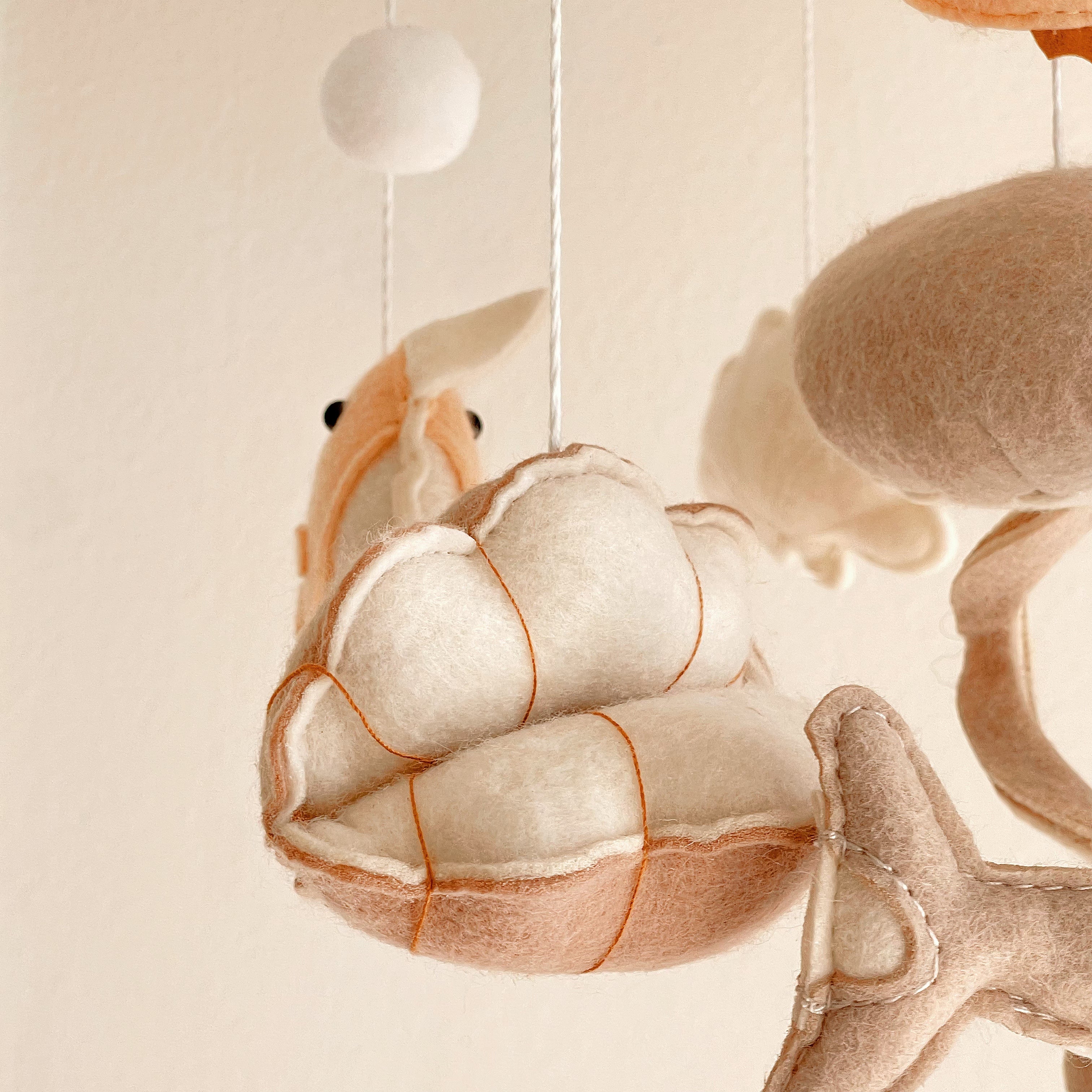 Ocean-Themed Handmade Felt Baby Mobile