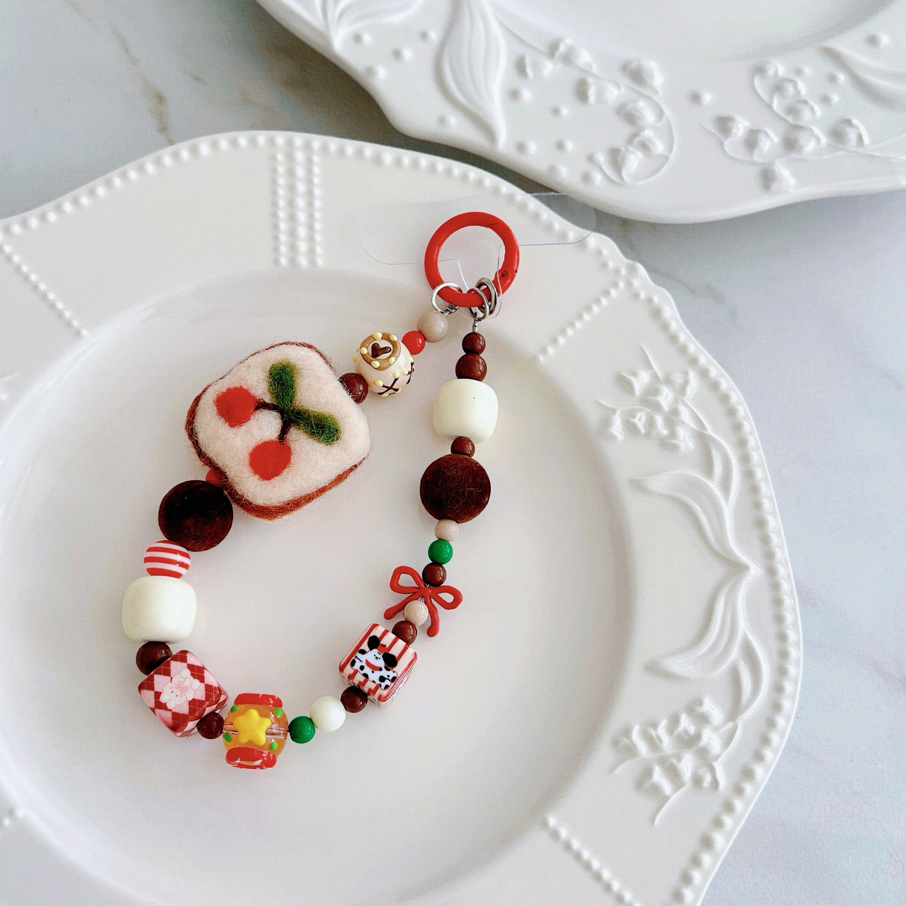 Cherry Toast Phone Charm