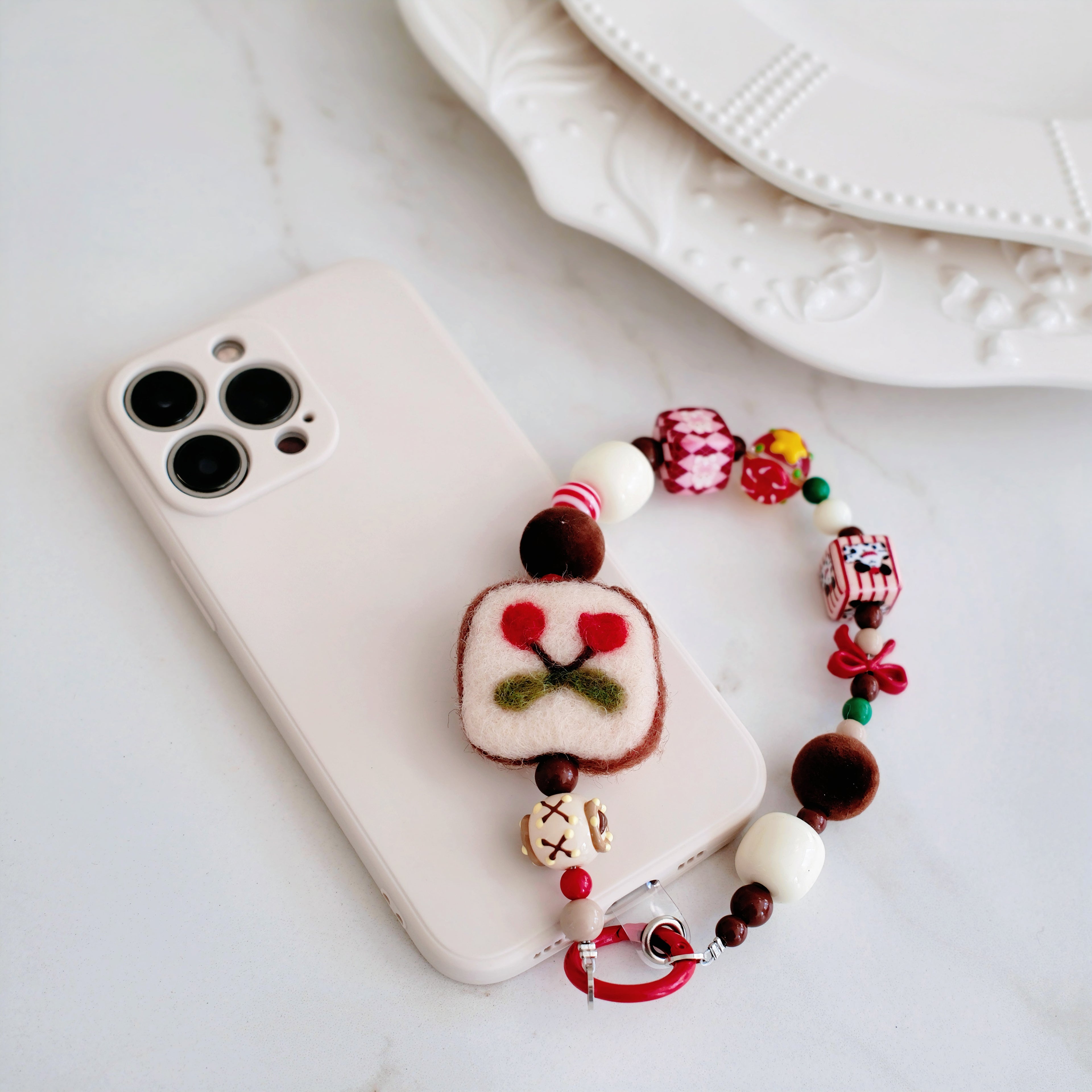 Cherry Toast Phone Charm