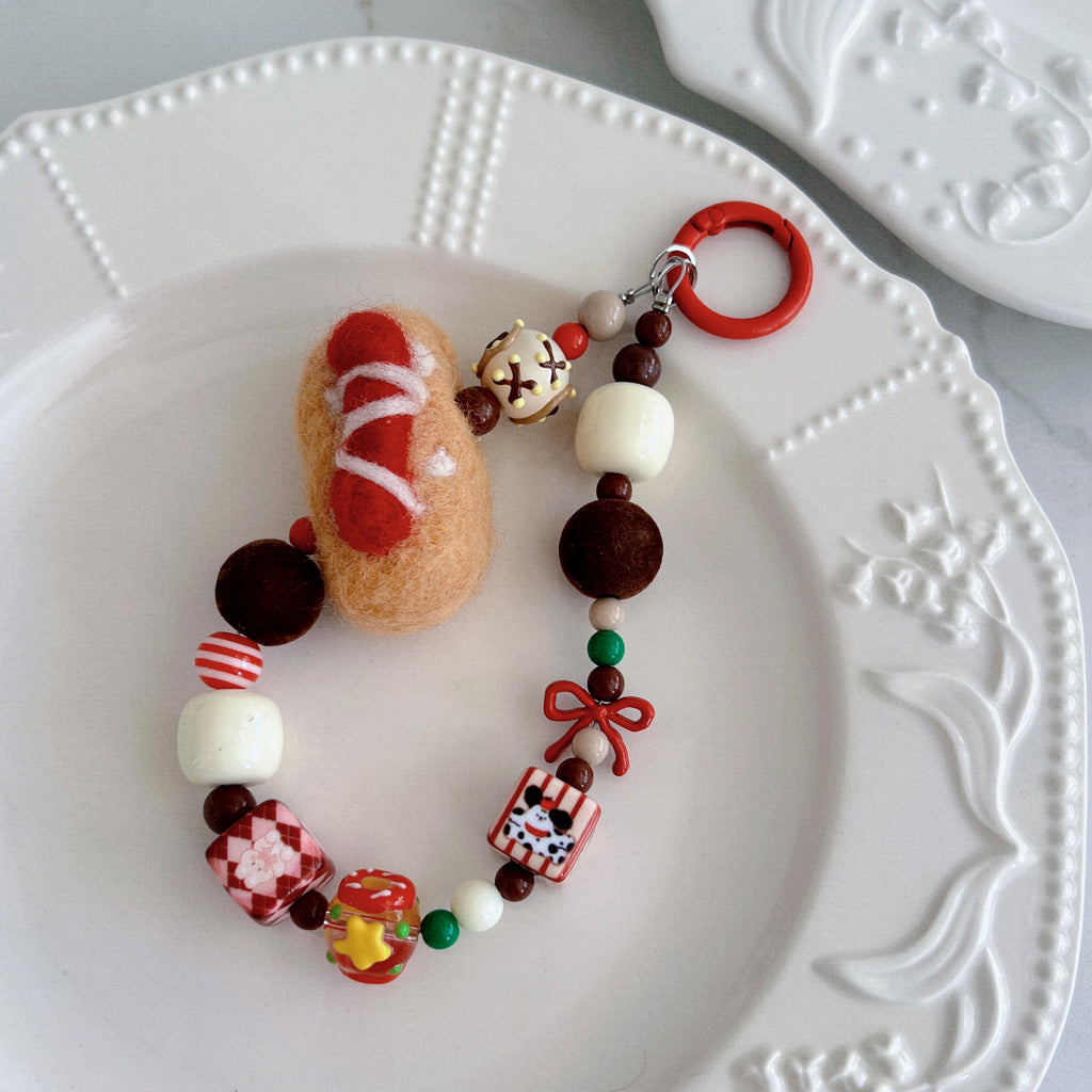 Hotdog Bun Phone Charm