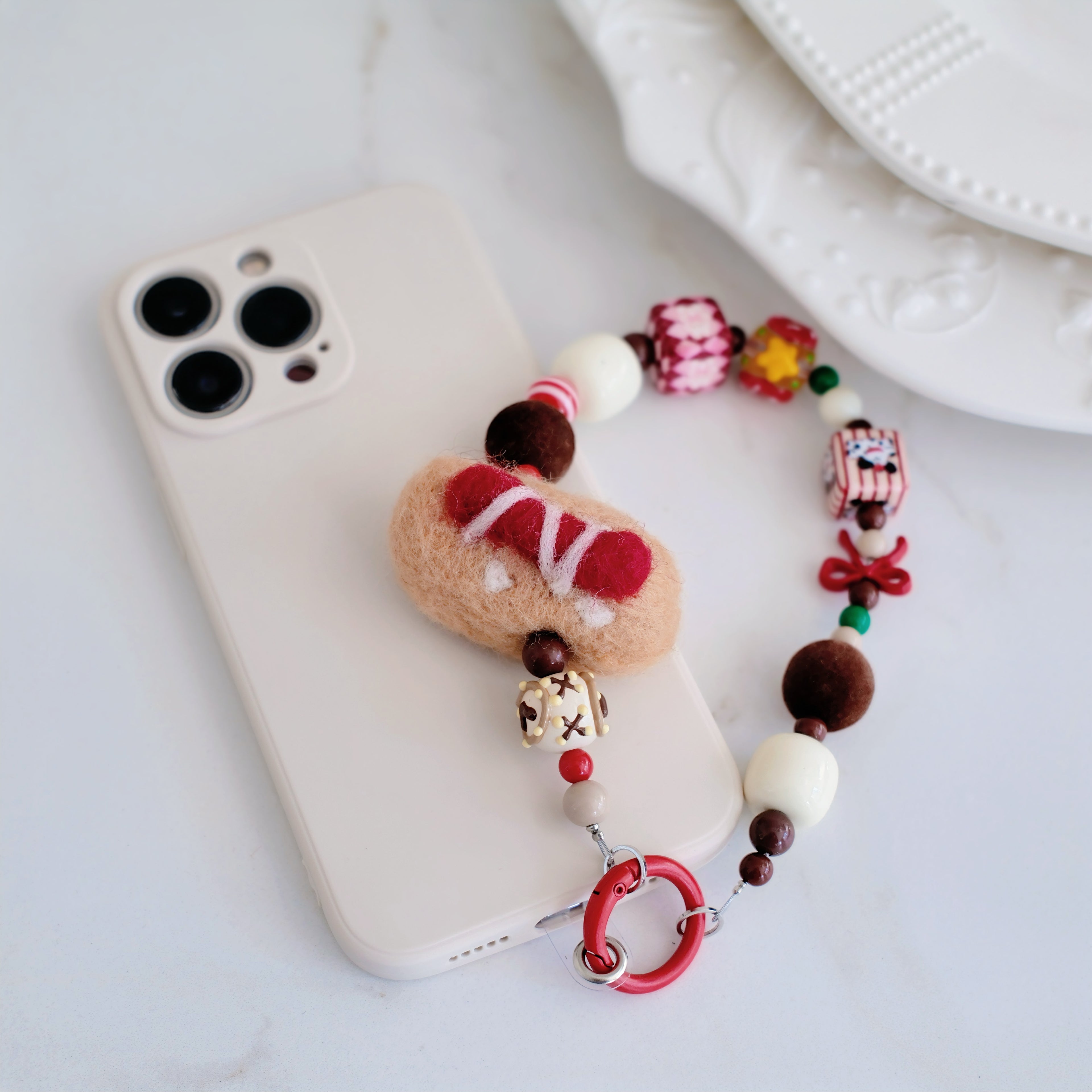 Hotdog Bun Phone Charm