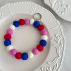 Candy Pop Wool Beads Phone Charm