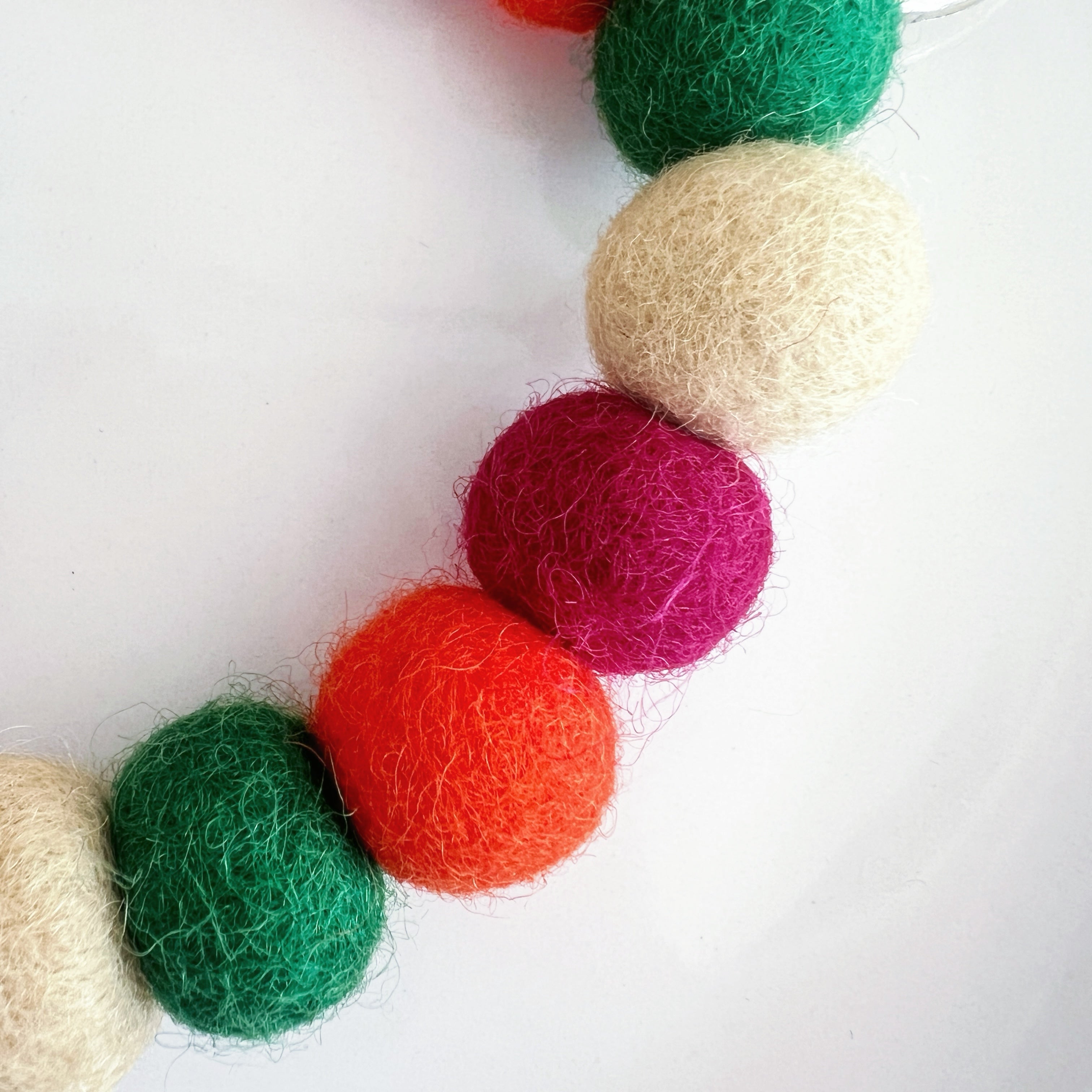Autumn Spice Wool Beads Phone Charm