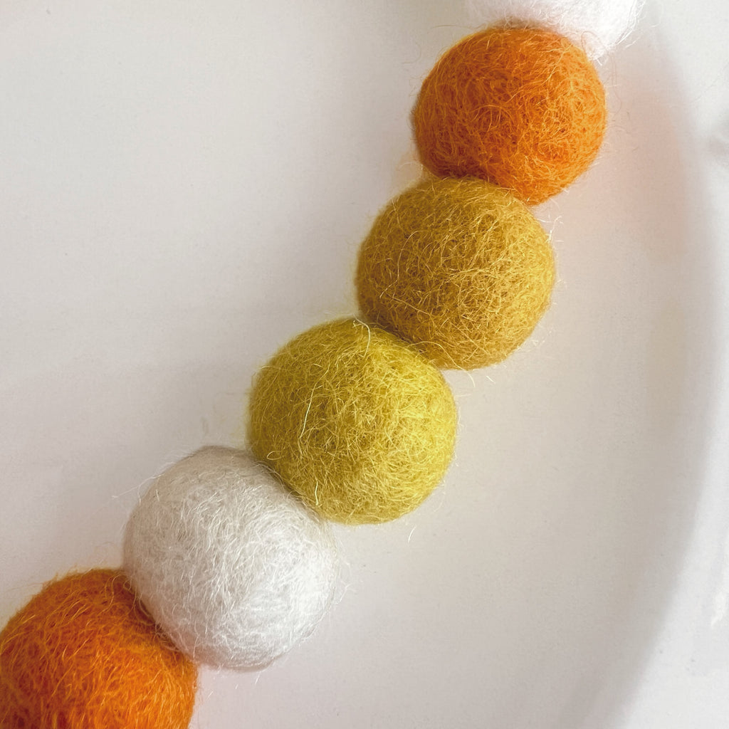 Autumn Sunset Wool Beads Phone Charm