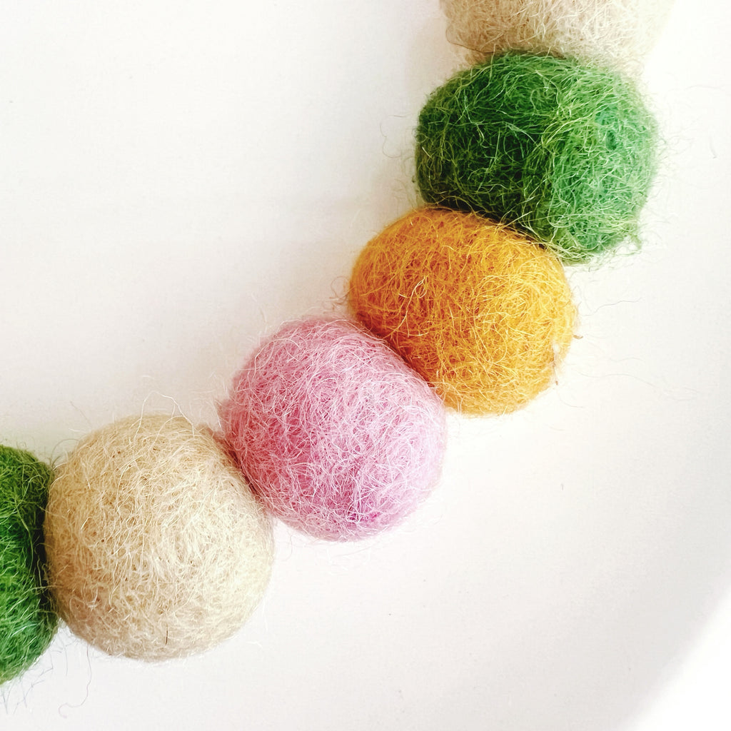 Spring Garden Wool Beads Phone Charm