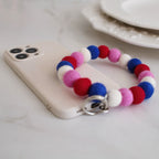 Candy Pop Wool Beads Phone Charm