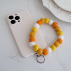 Autumn Sunset Wool Beads Phone Charm