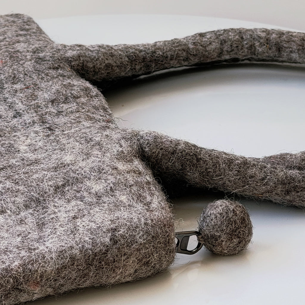 Hand-Felted Dog Latte Tote