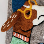 Hand-Felted Dog Latte Tote