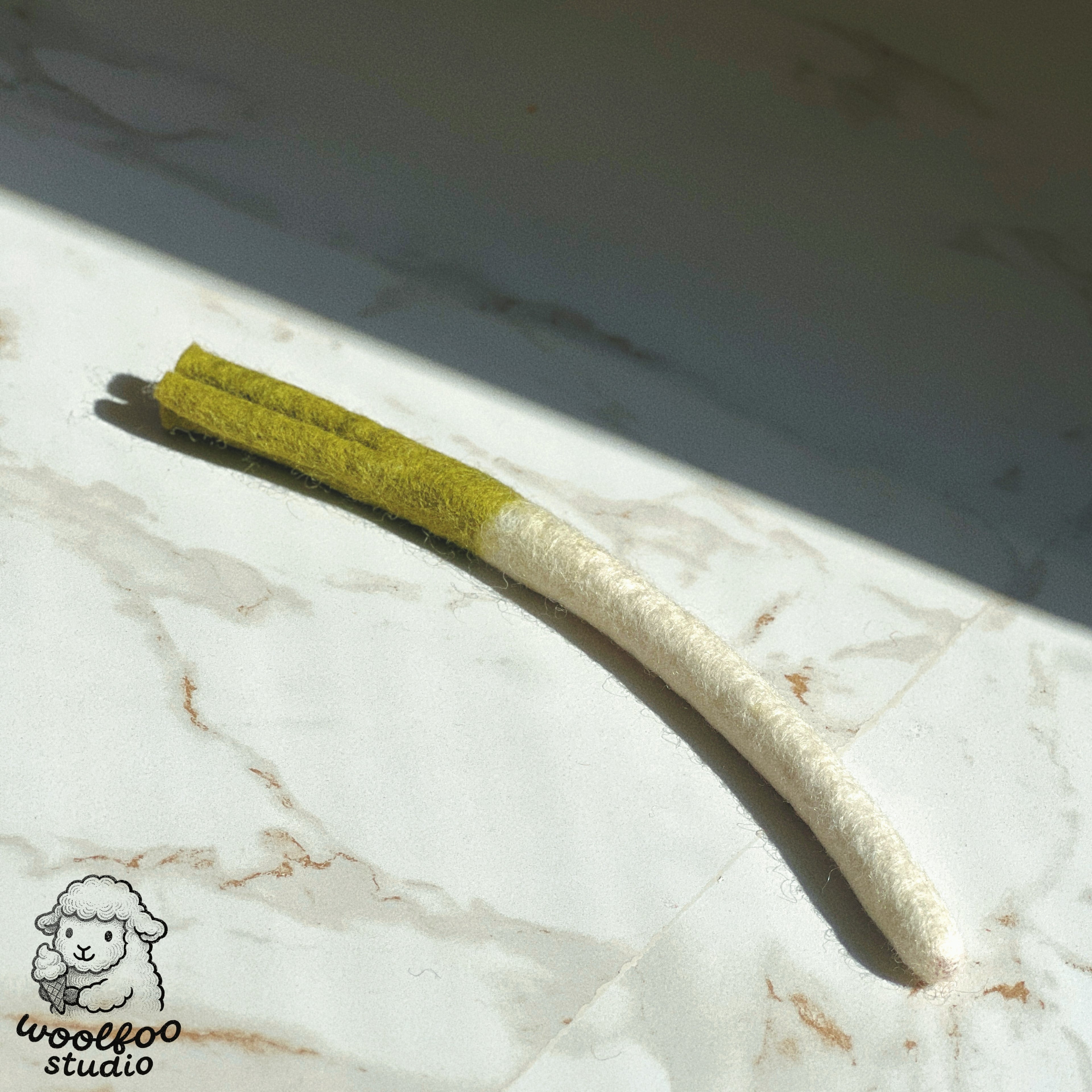 Felted Wool Green Onion