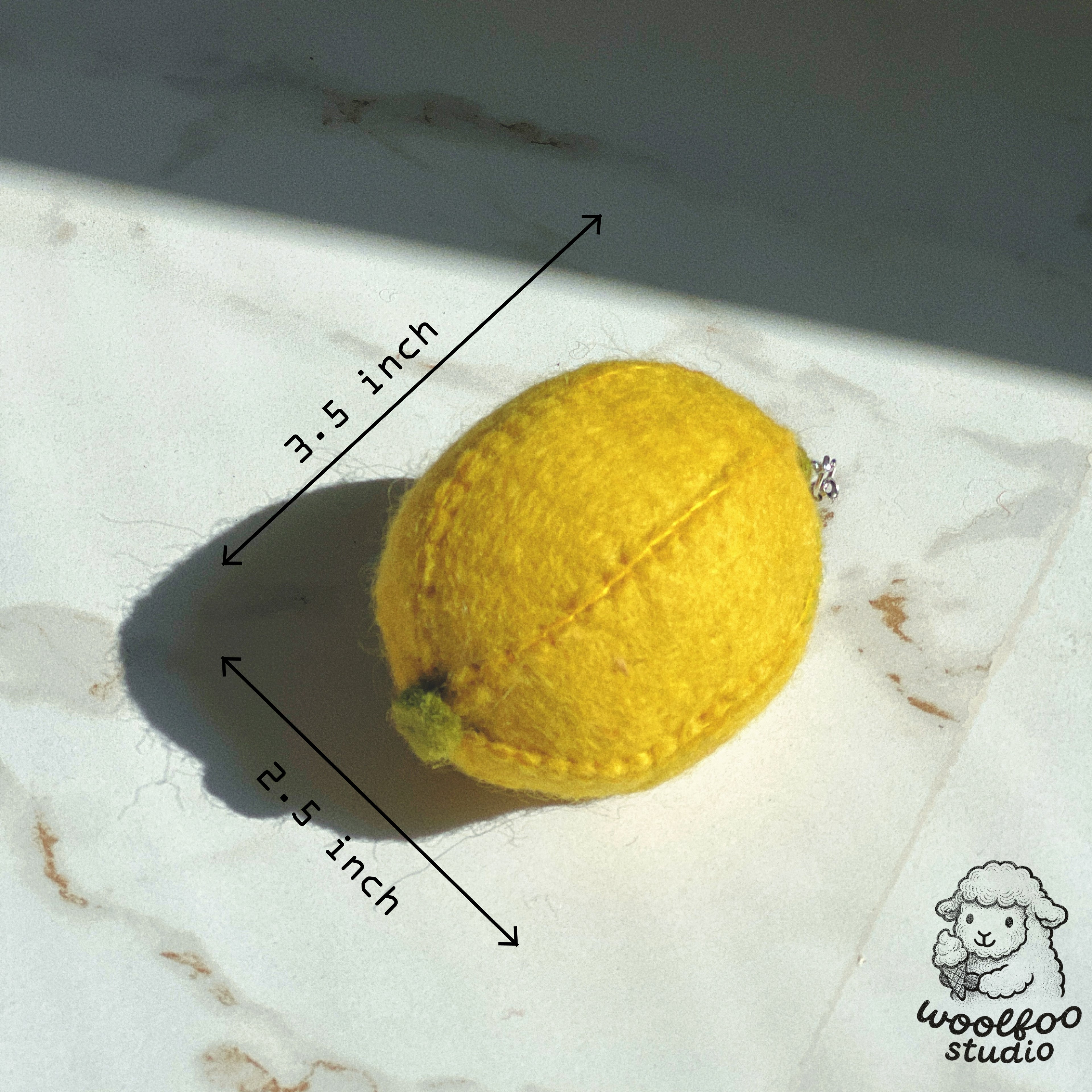 Felted Wool Lemon