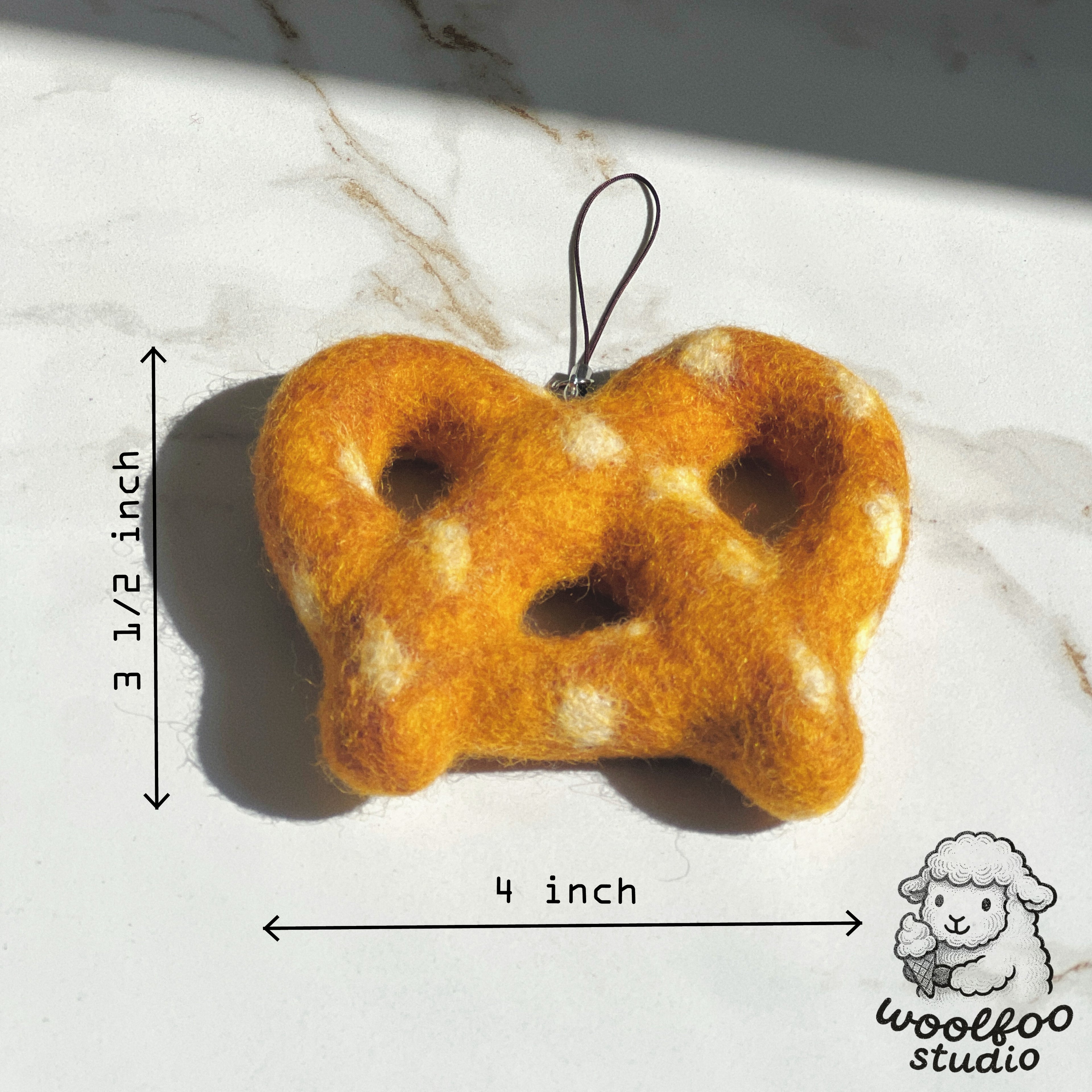 Felted Wool Pretzel