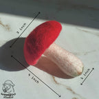 Felted Wool Red Mushroom