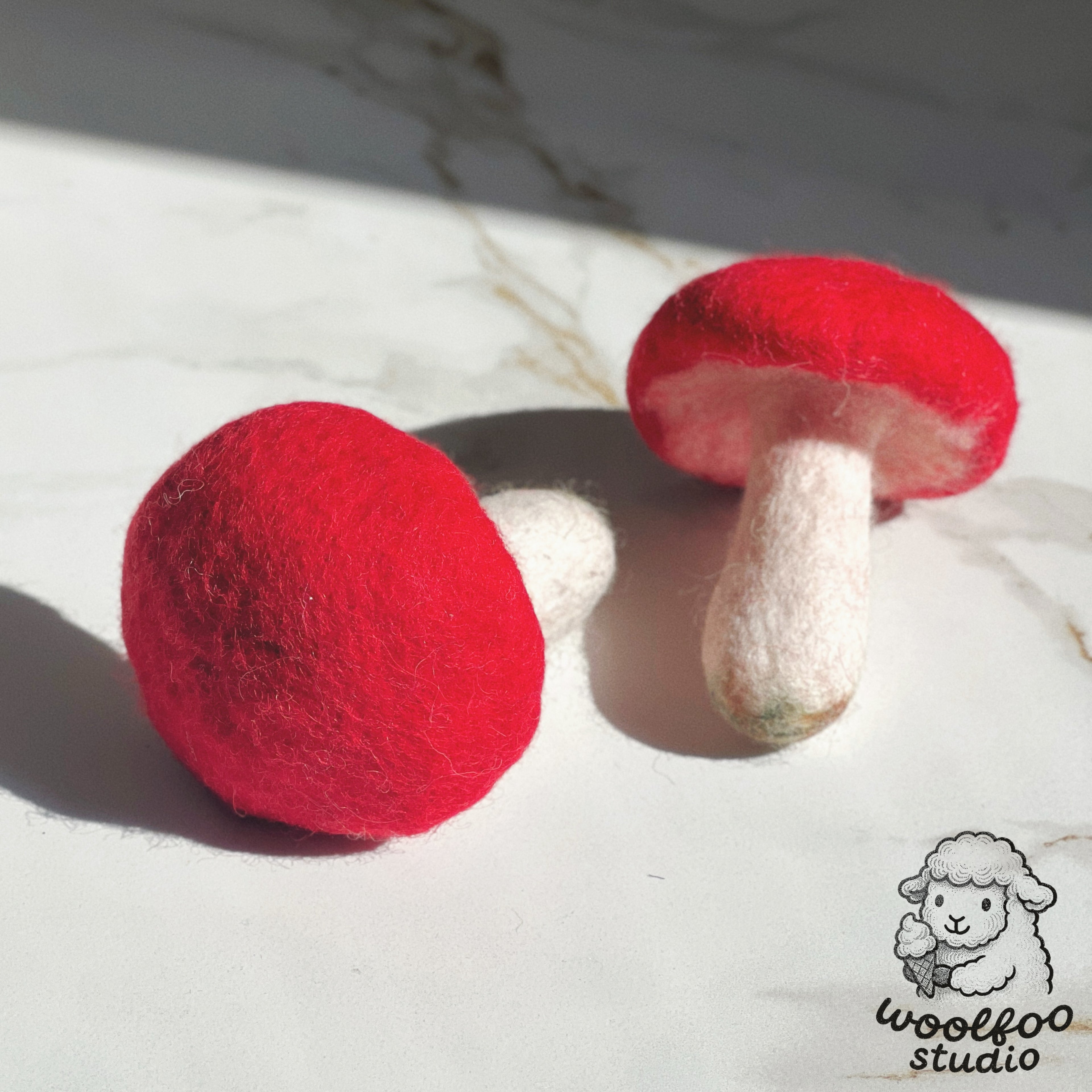 Felted Wool Red Mushroom