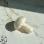 Felted Wool White Mushroom